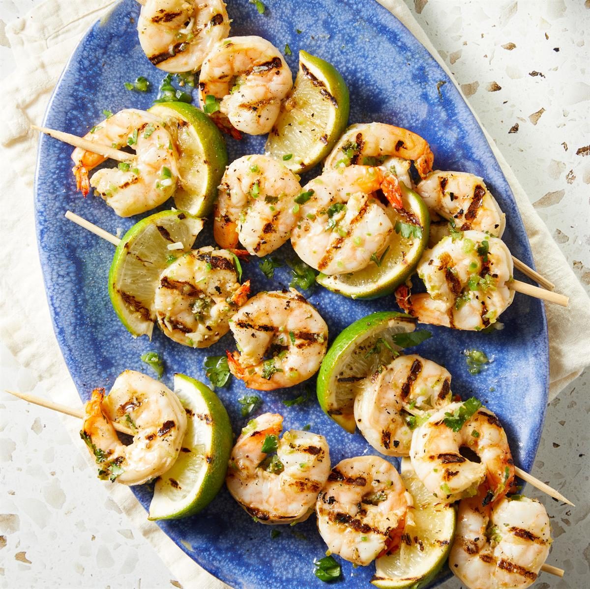 Shrimp Lime Cilantro Skewers