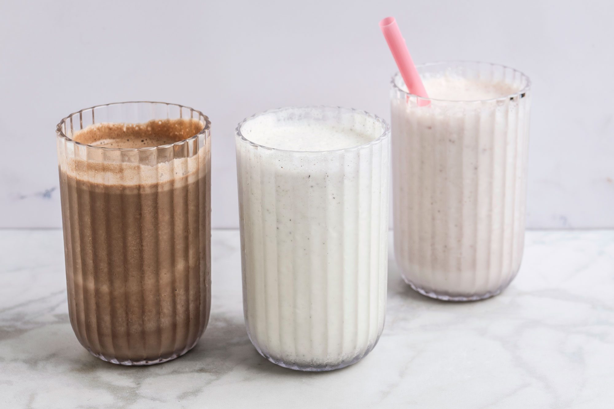3/4th shot of Milkshakes