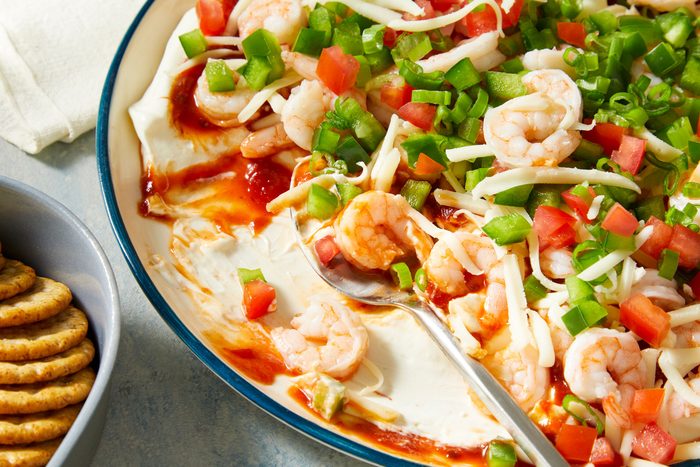 Close up shot of Shrimp Appetizer Spread