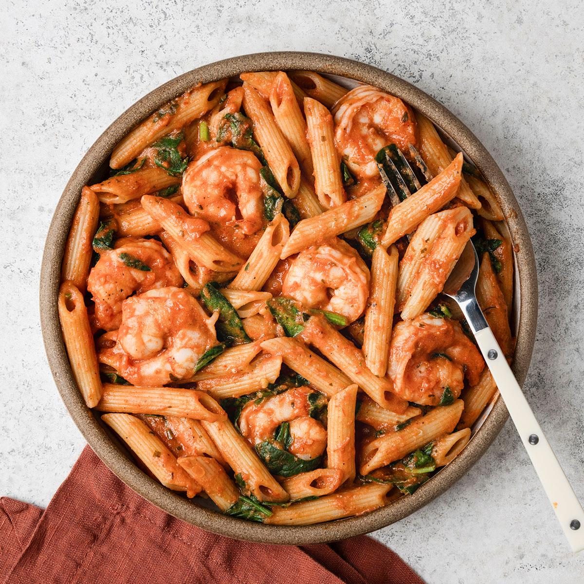 Spicy Shrimp and Penne Pasta