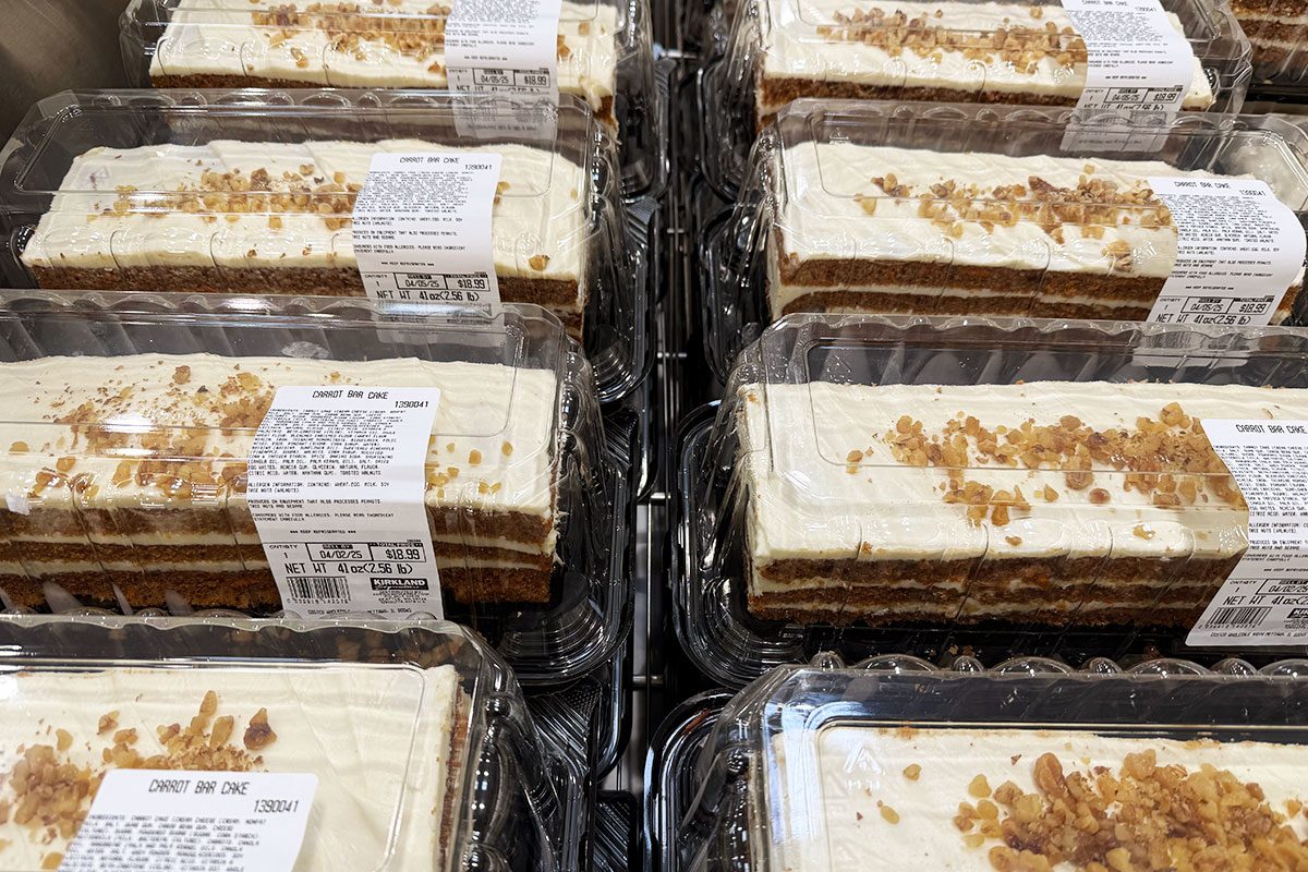 Carrot cake bars at Costco bakery