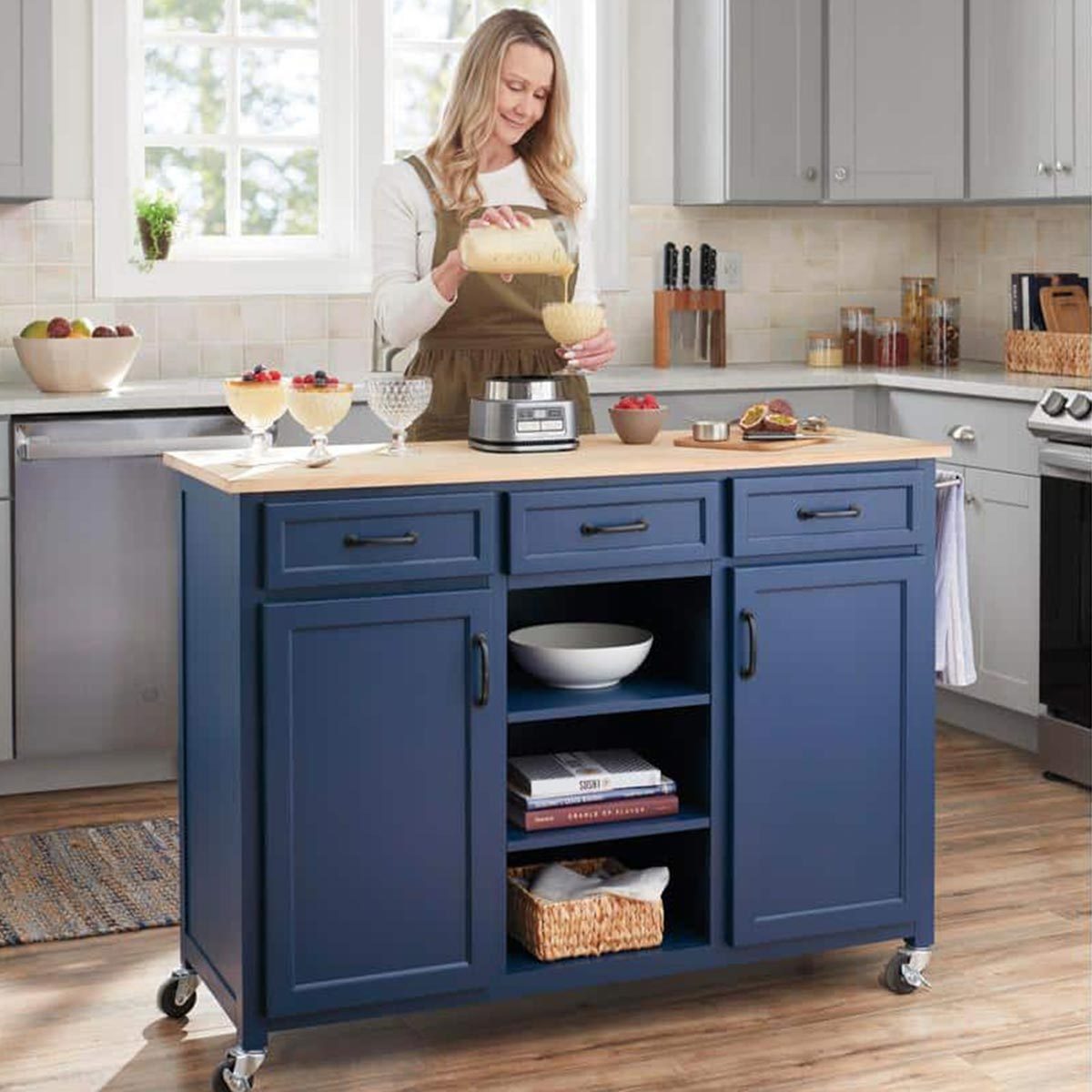 Get Organized with This Stunning Midnight Kitchen Cart—Right Now It’s 43% Off!