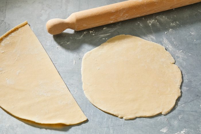 Roll out one half of pastry into an 8-in. circle.