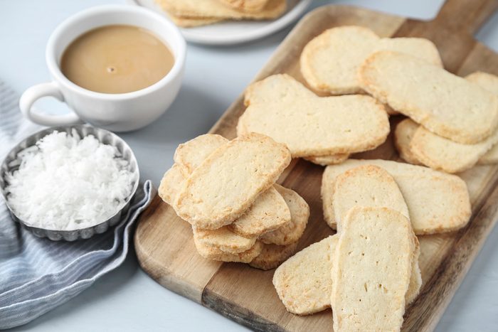 Coconut Shortbread Cookies is ready and served