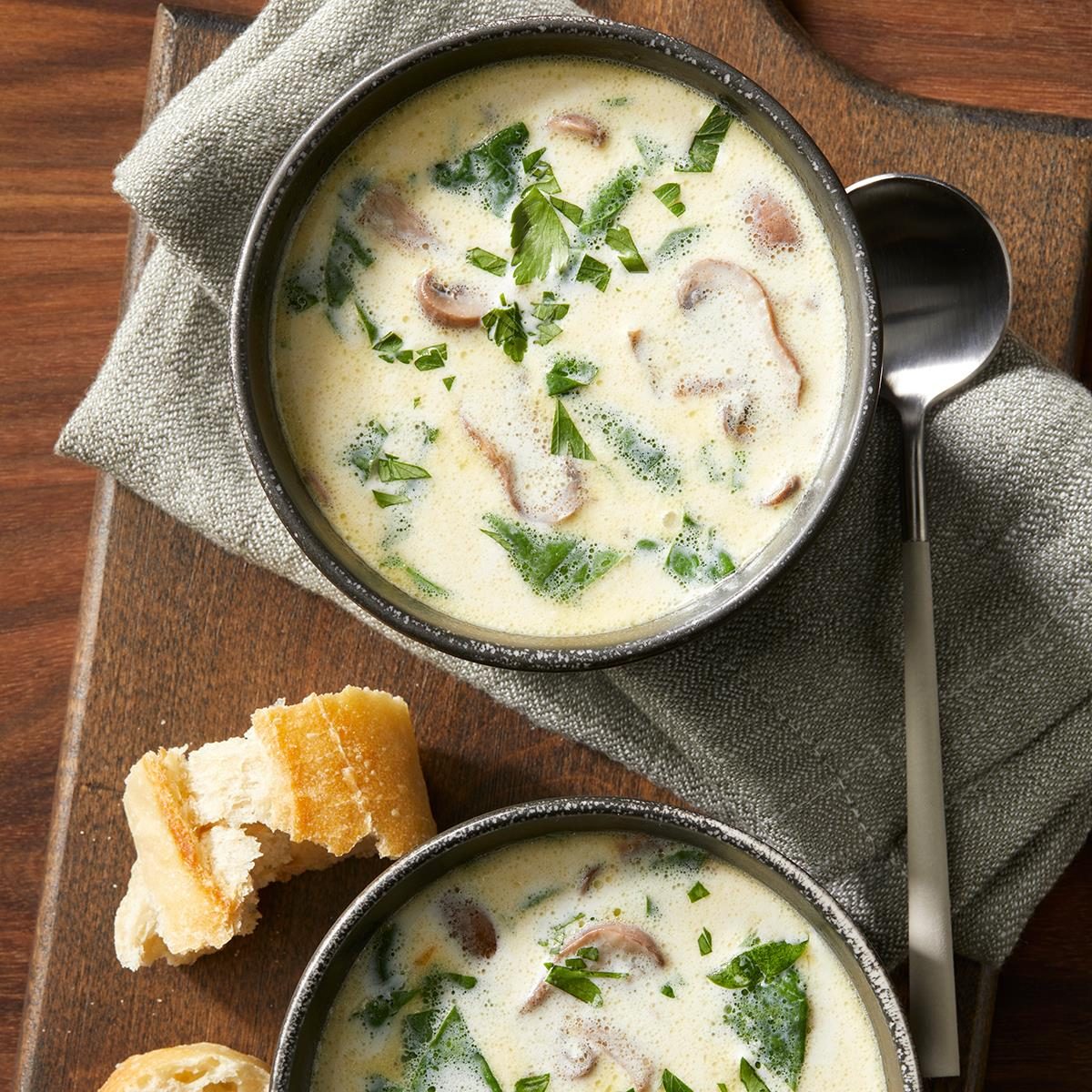 Spinach and Mushroom Soup