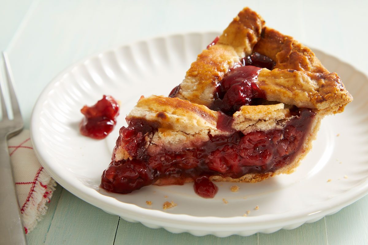 Close up shot of Fresh Cherry Pie