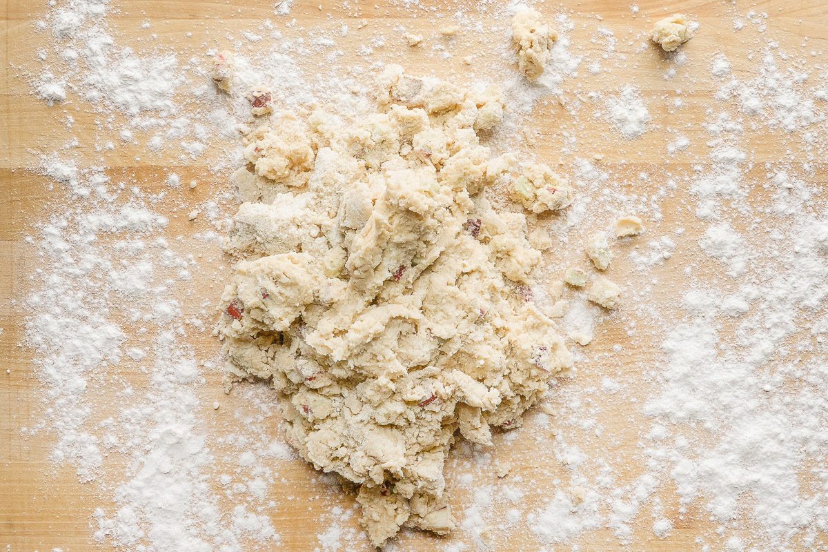 dough on floured surface