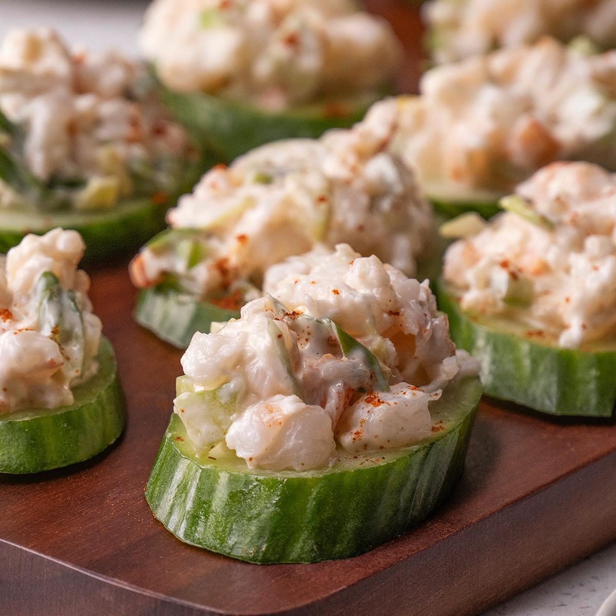 Shrimp and Cucumber Rounds