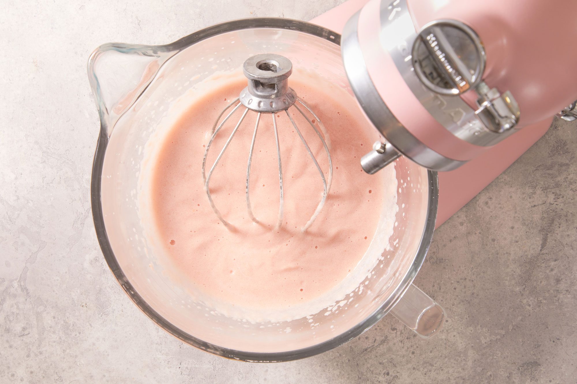 Whip applesauce mixture on high speed until pale and creamy