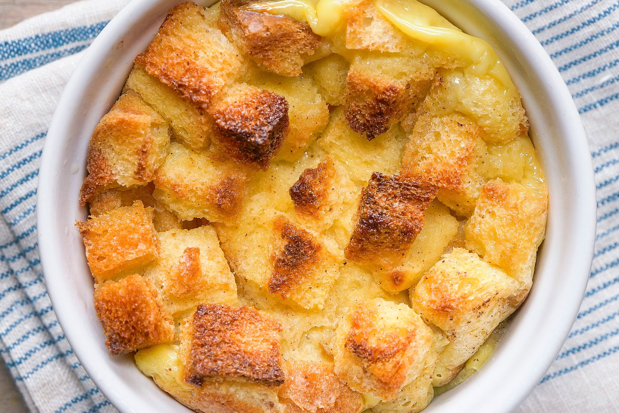 Overhead shot of Bread Pudding
