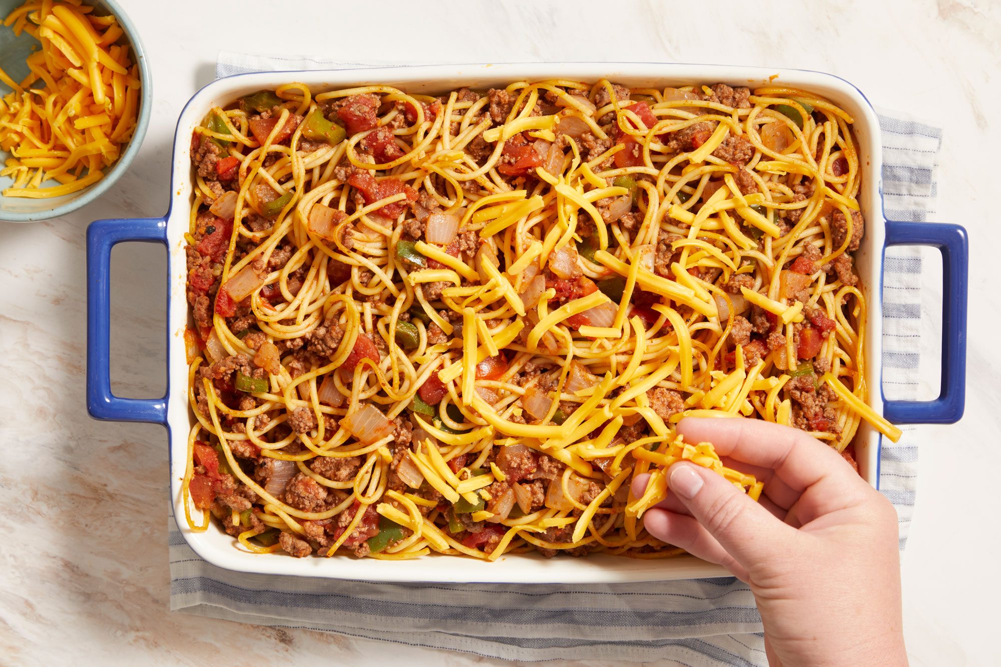 sprinkle with cheese.