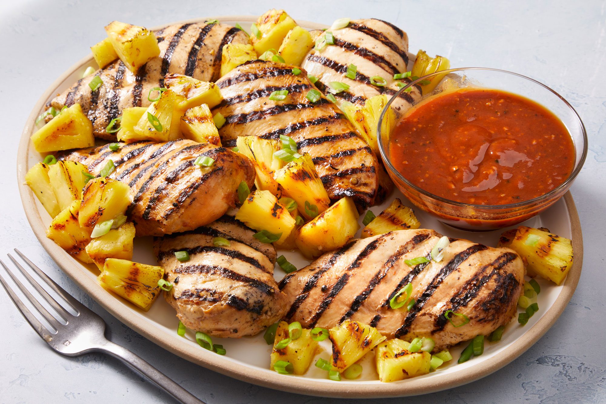 3/4 shot of Tangy Grilled Pineapple Chicken