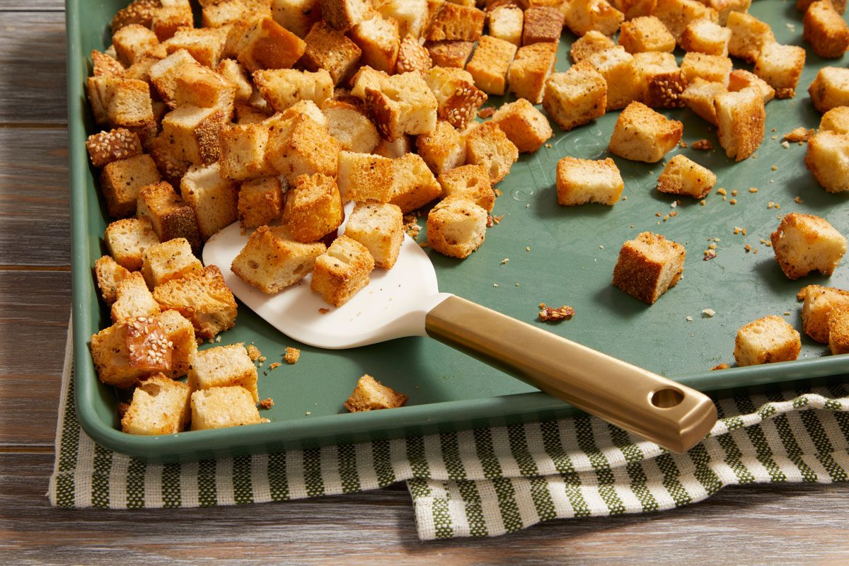 3/4 shot of Homemade Croutons