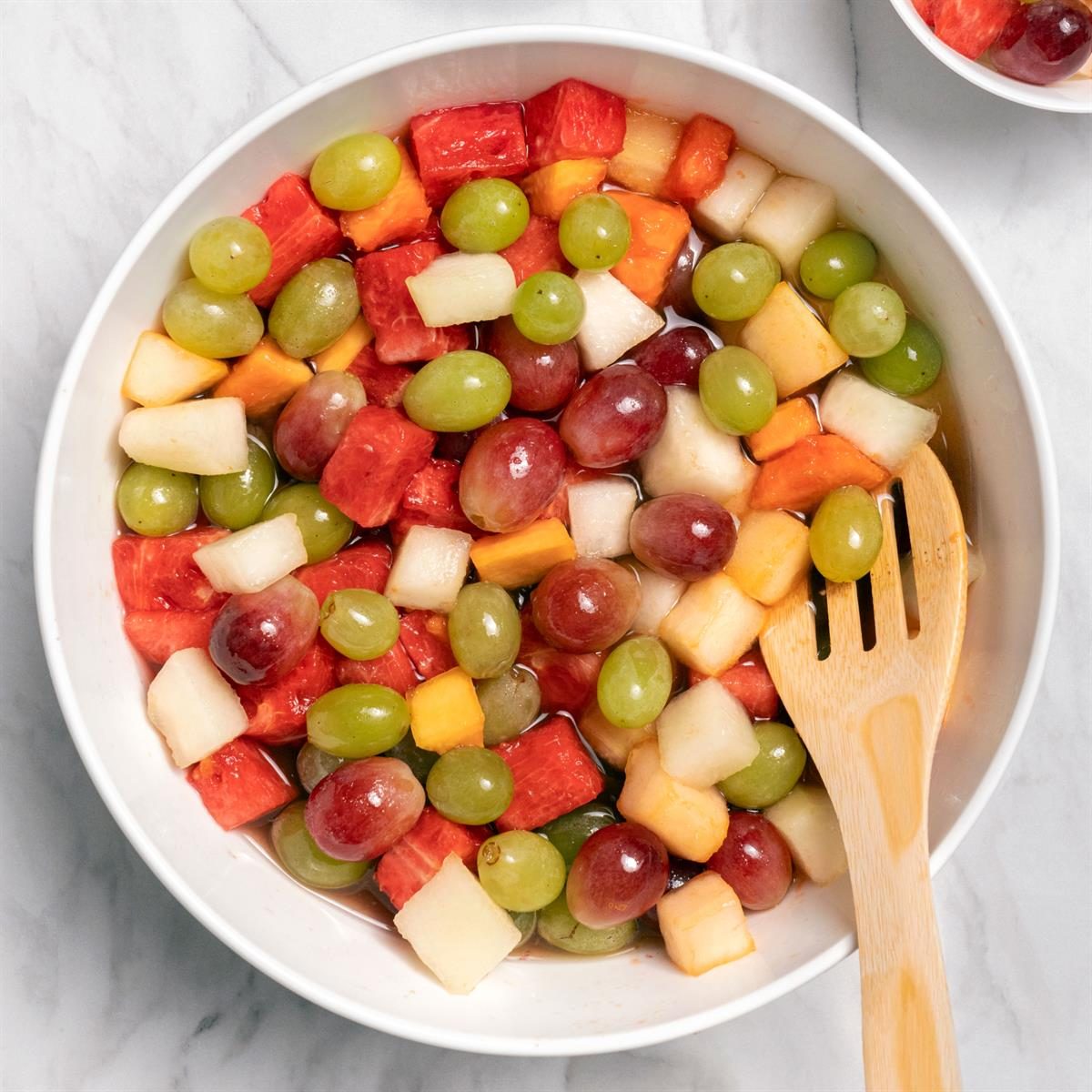 Fruit Salad with Watermelon and Grapes