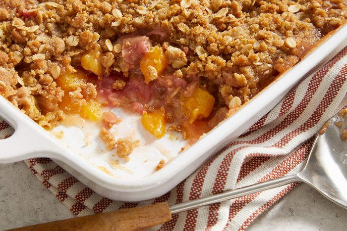 Peach Rhubarb Crisp