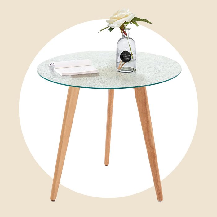 Round Glass Dining Table Via Amazon.com