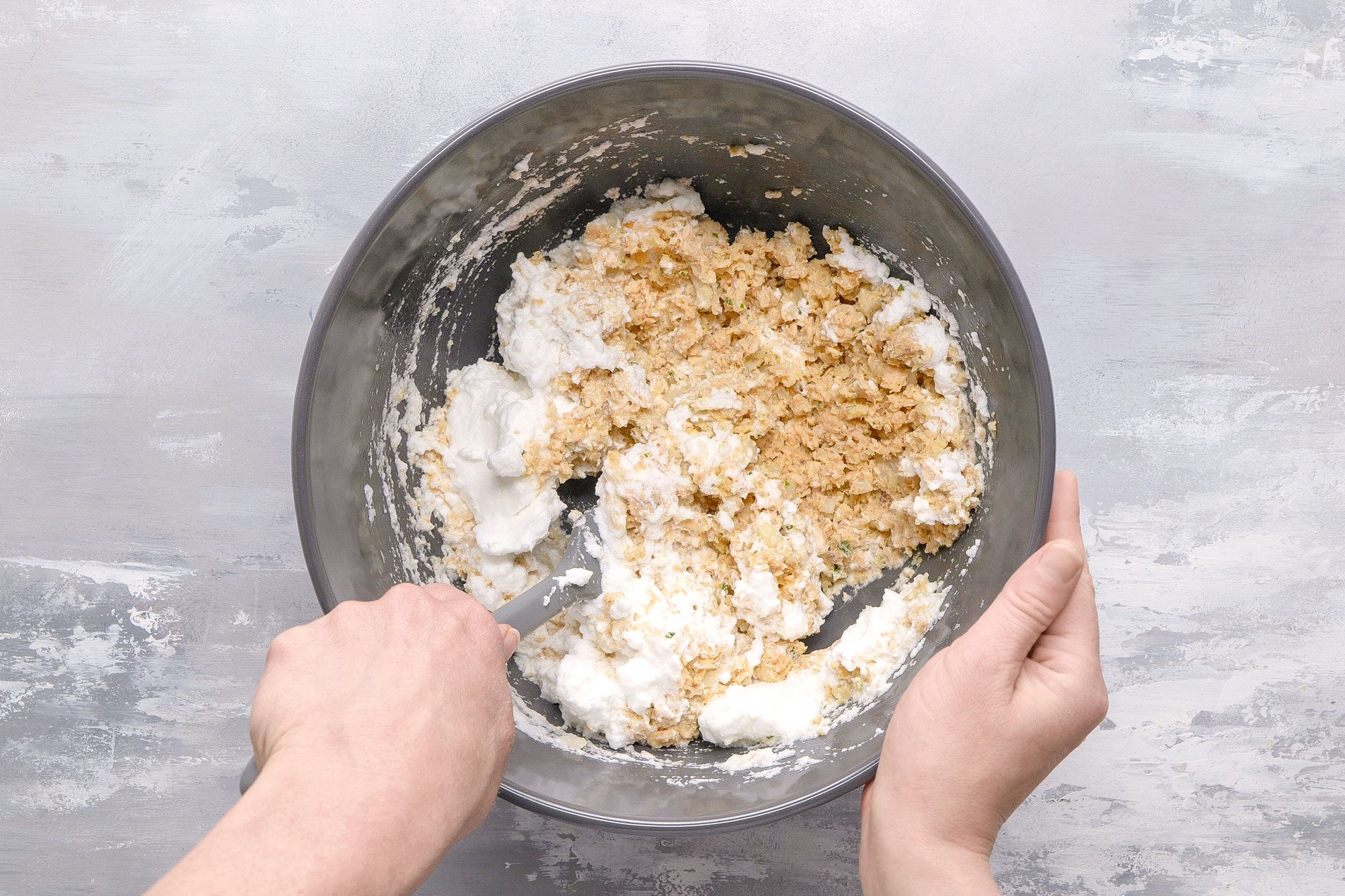 Fold into salmon mixture.