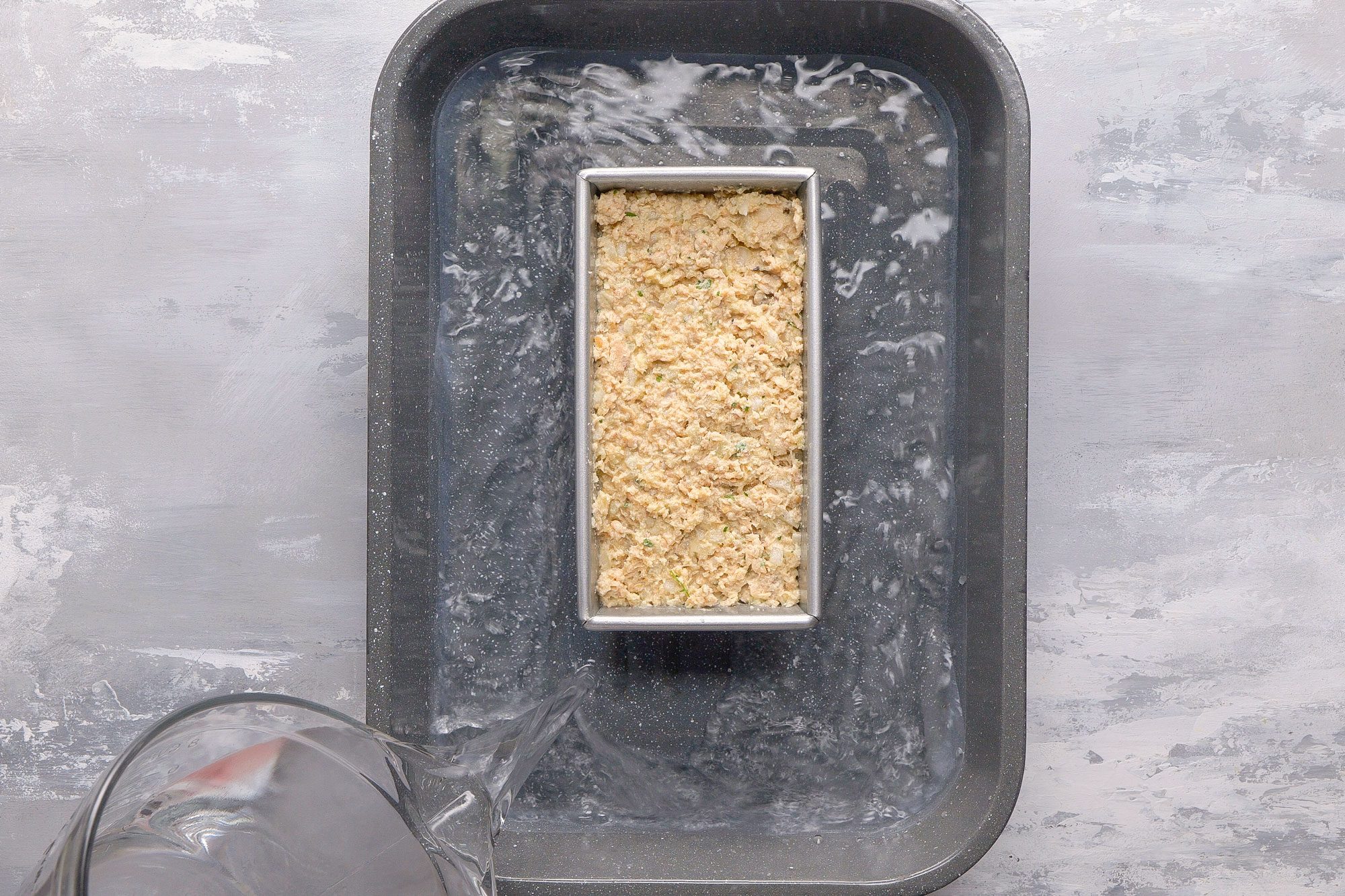 Let stand loaf pan for 10 minutes before slicing.