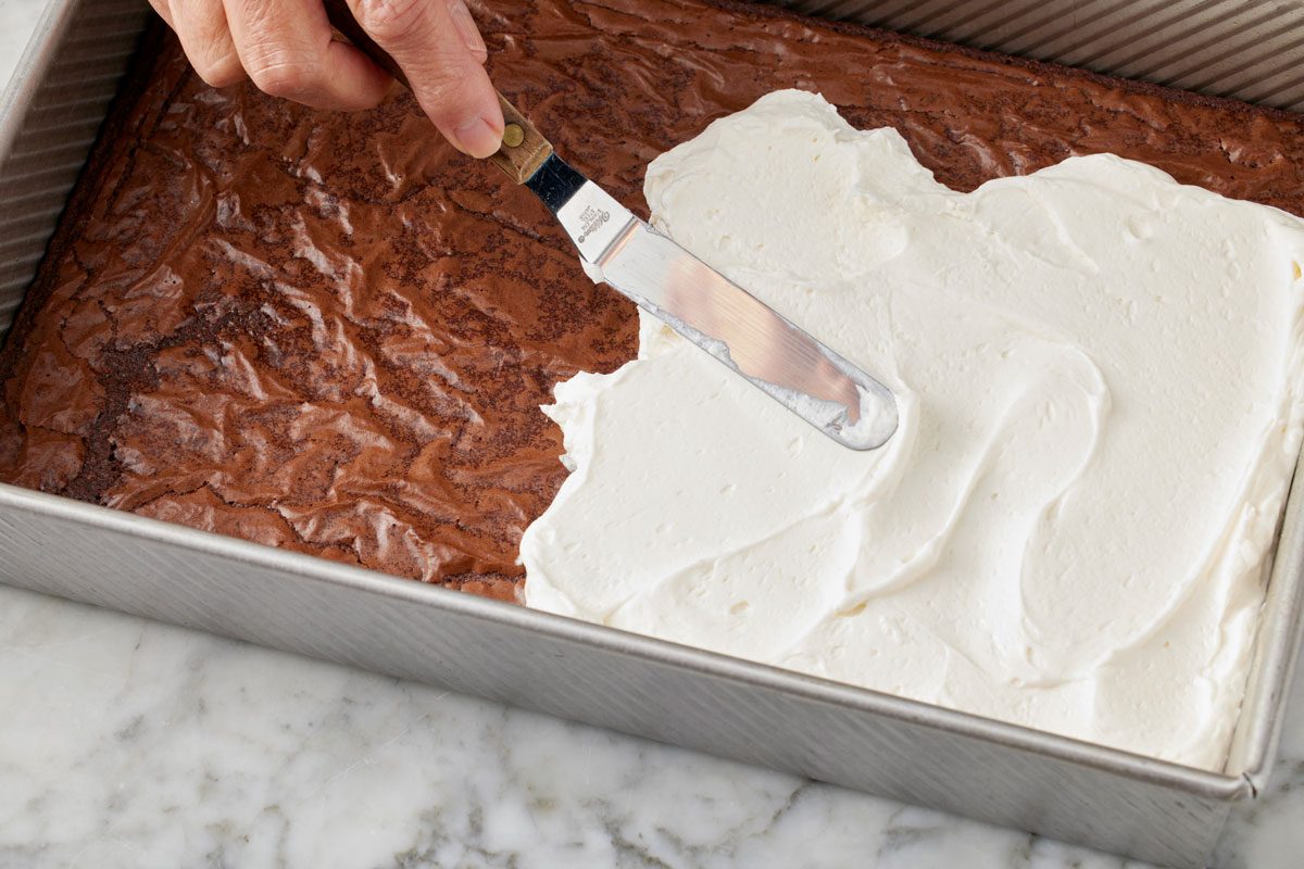 Spread over brownies.