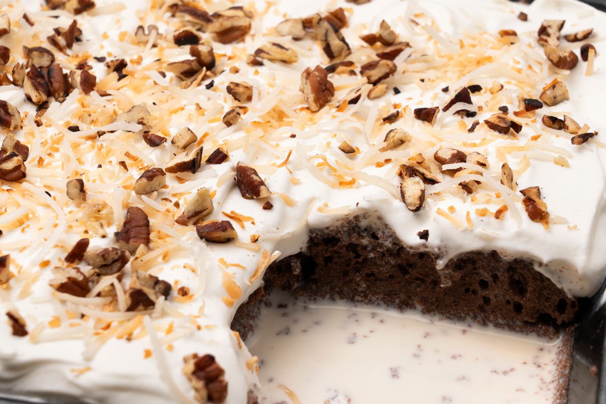 German Chocolate Tres Leches Cake