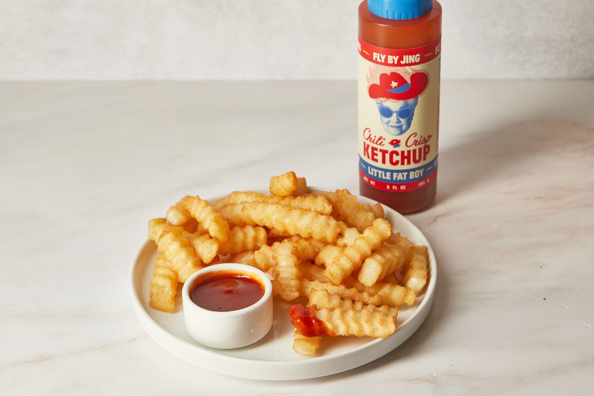 New Chili Crisp Ketchup with french fries