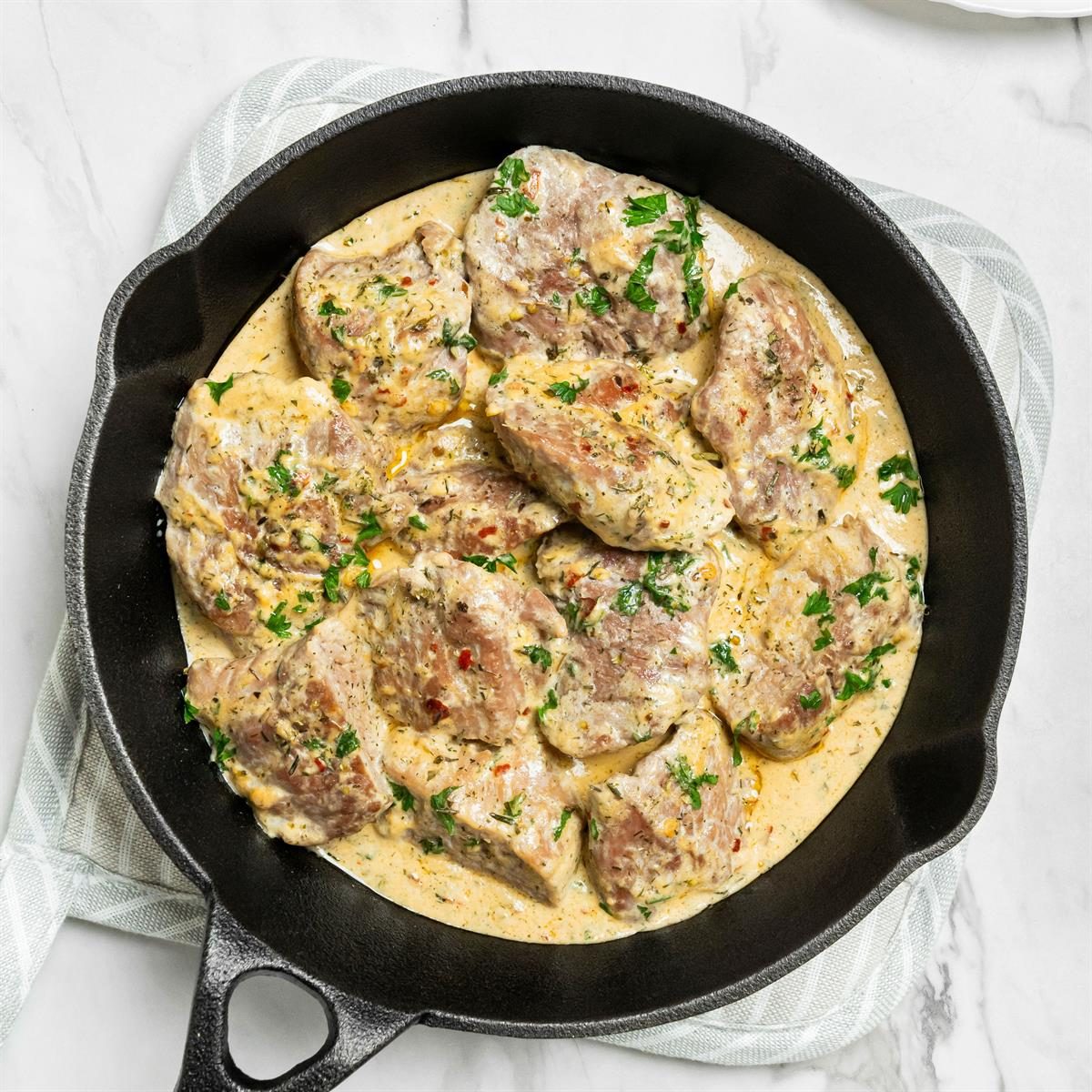 Pork Tenderloin with Herb Sauce