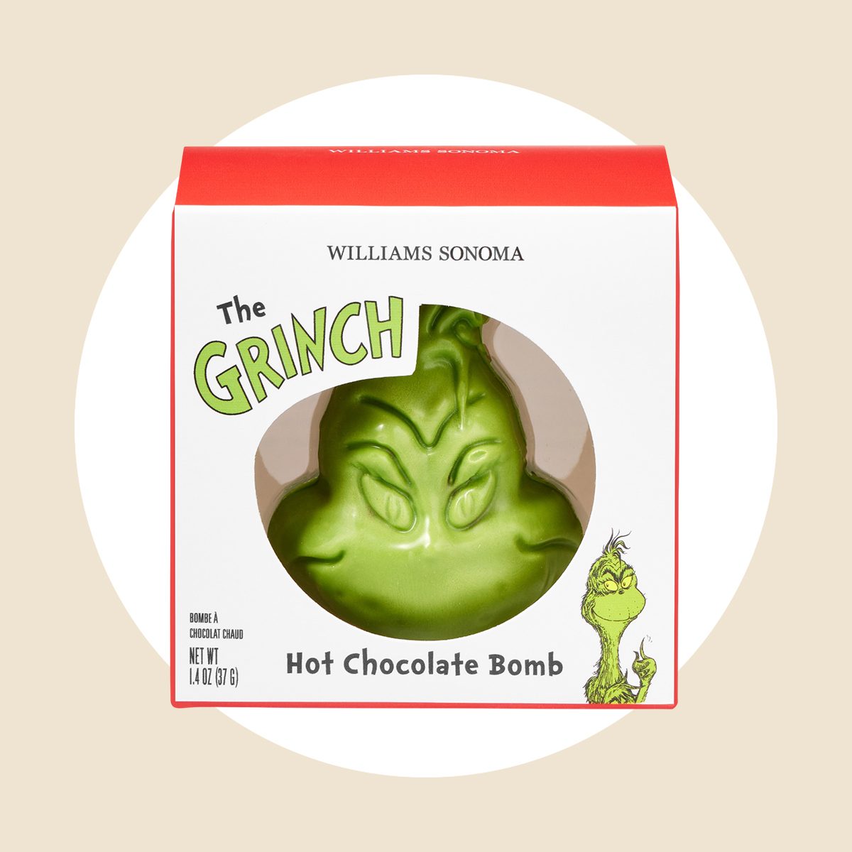 The Grinch Hot Chocolate Bomb Via Williams Sonoma.com