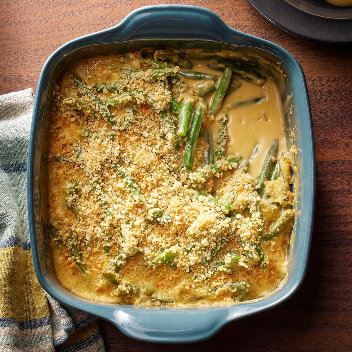 Beer-Cheese Green Bean Casserole