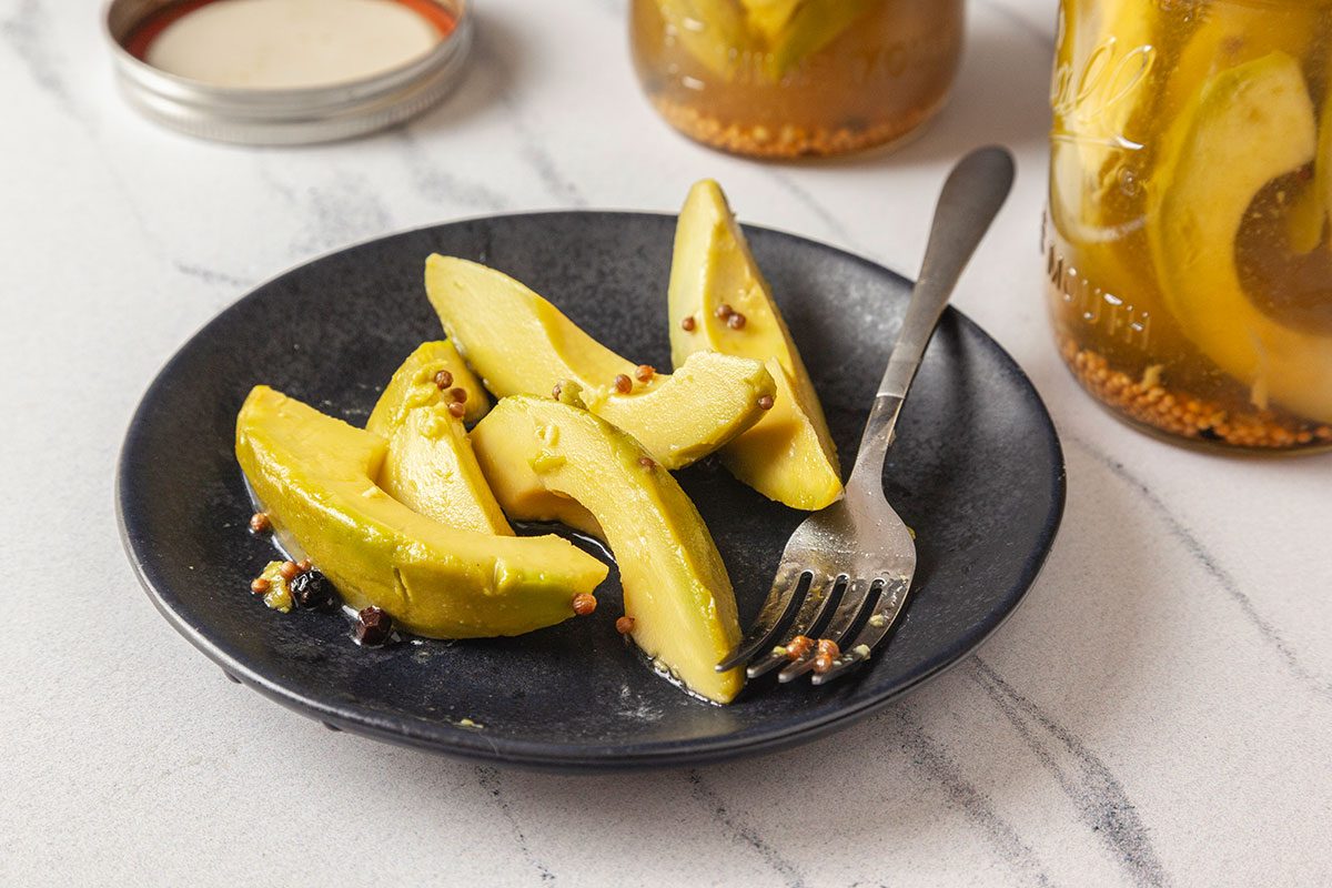 I Made The Viral Tiktok Pickled Avocados Tohd25 Pickle Avocados Sarahtramonte 8 Ft