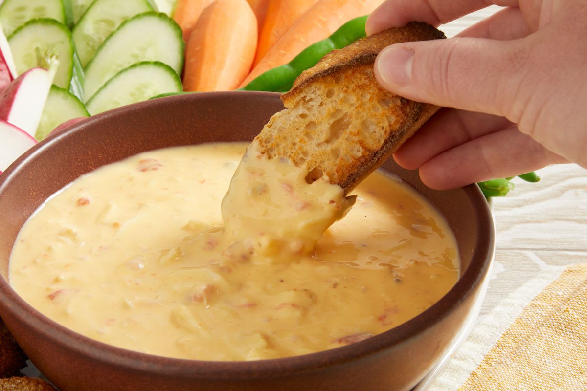 Close up shot of Seafood Cheese Dip